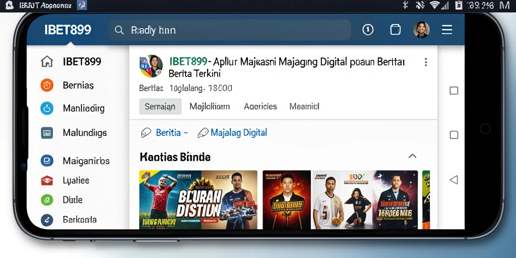 Screenshot antarmuka aplikasi Majalah Digital IBET899.