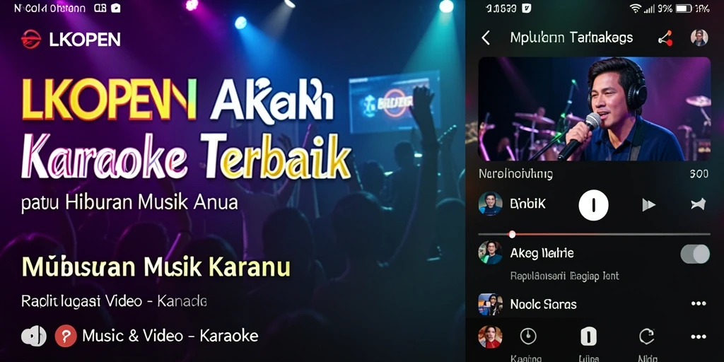 Tampilan antarmuka LKOPEN dengan berbagai pilihan lagu Karaoke.