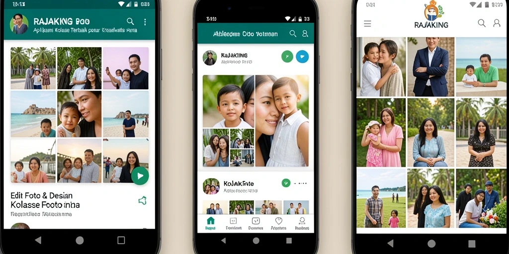 Tampilan antarmuka RAJAKING yang user-friendly untuk Kolase Foto.