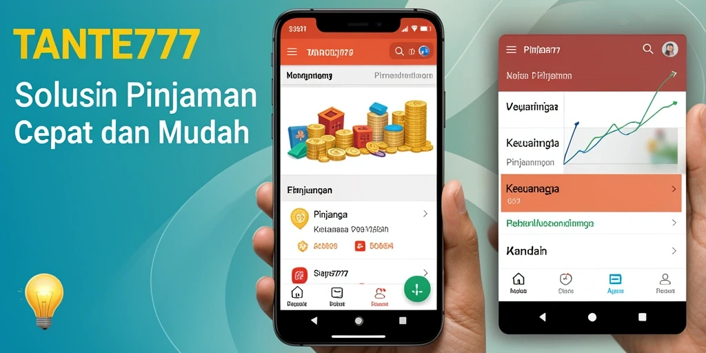 Tampilan antarmuka TANTE777 yang user-friendly untuk pengajuan pinjaman.