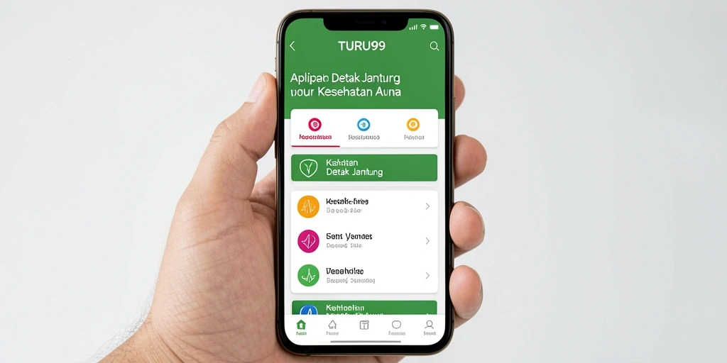 Antarmuka TURU99 yang ramah pengguna dengan fitur detak jantung.